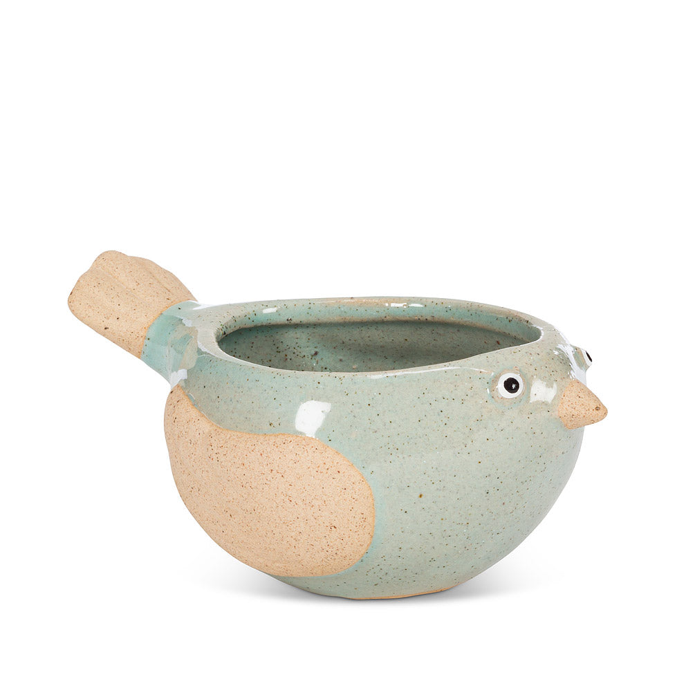 Small Blue Bird Planter