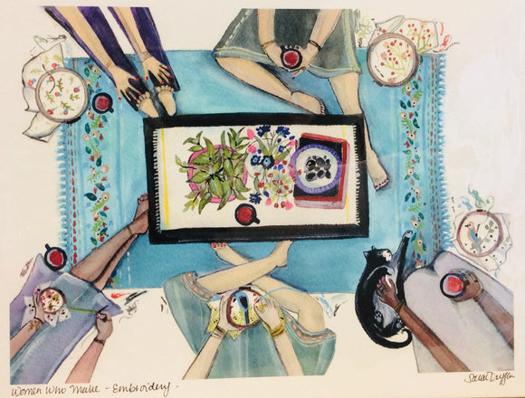 Art Print - Women Who Make Embroidery