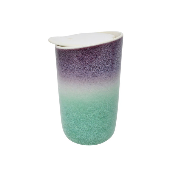 Pottery Style Travel Mug - Turquoise