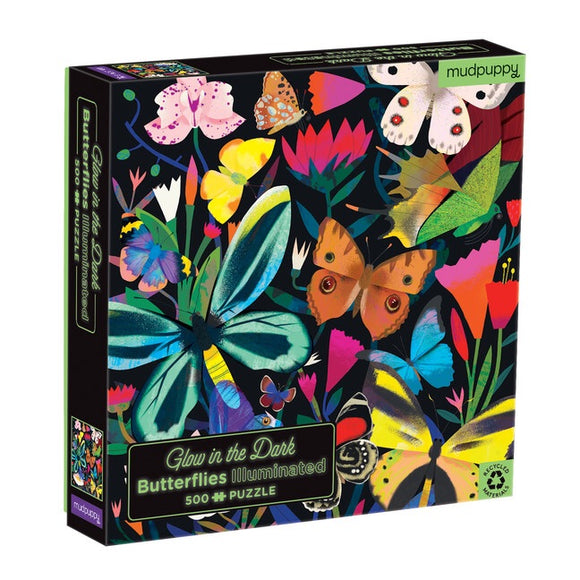 Butterflies Illuminated 500 Piece Puzzle Glow in the Dark