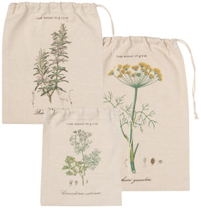 Garden Herbs Produce Bag - Set Of 3