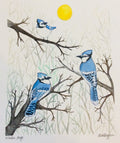 Sarah Duggan Creative Works Prints - Winter Blue Jays