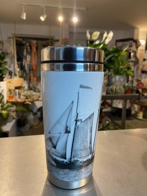 Sailboat Ceramic Travel Mug
