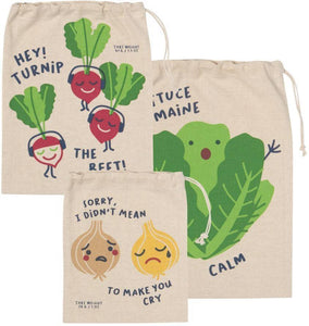 Produce bag set of 3- Funny