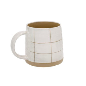 Sandstone Mug — Crossed Lines