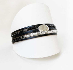 Black & Silver Multi-strand bracelet