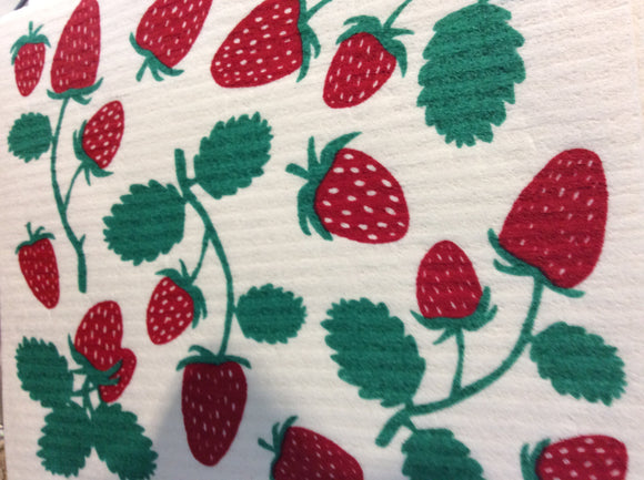 Swedish Dish Cloth Strawberries