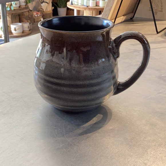 Flared Grey Ceramic Mug