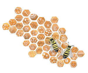 Sarah Duggan Print - Honeycomb and Bees