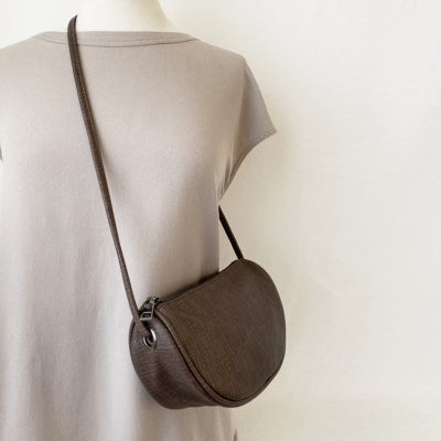 Adjustable Crossbody Bag — Brown (textured)