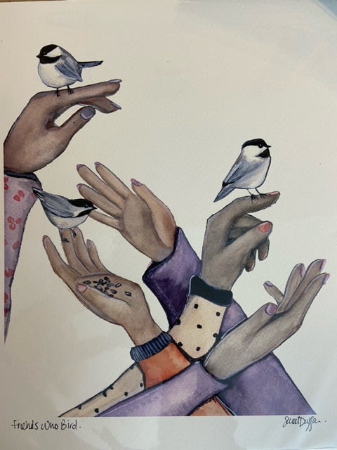 Sarah Duggan Creative Works Print - Friends Who bird