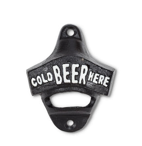 Cold Beer Here Wall Bottle Opener
