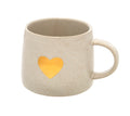 Gold Heart Mug — White