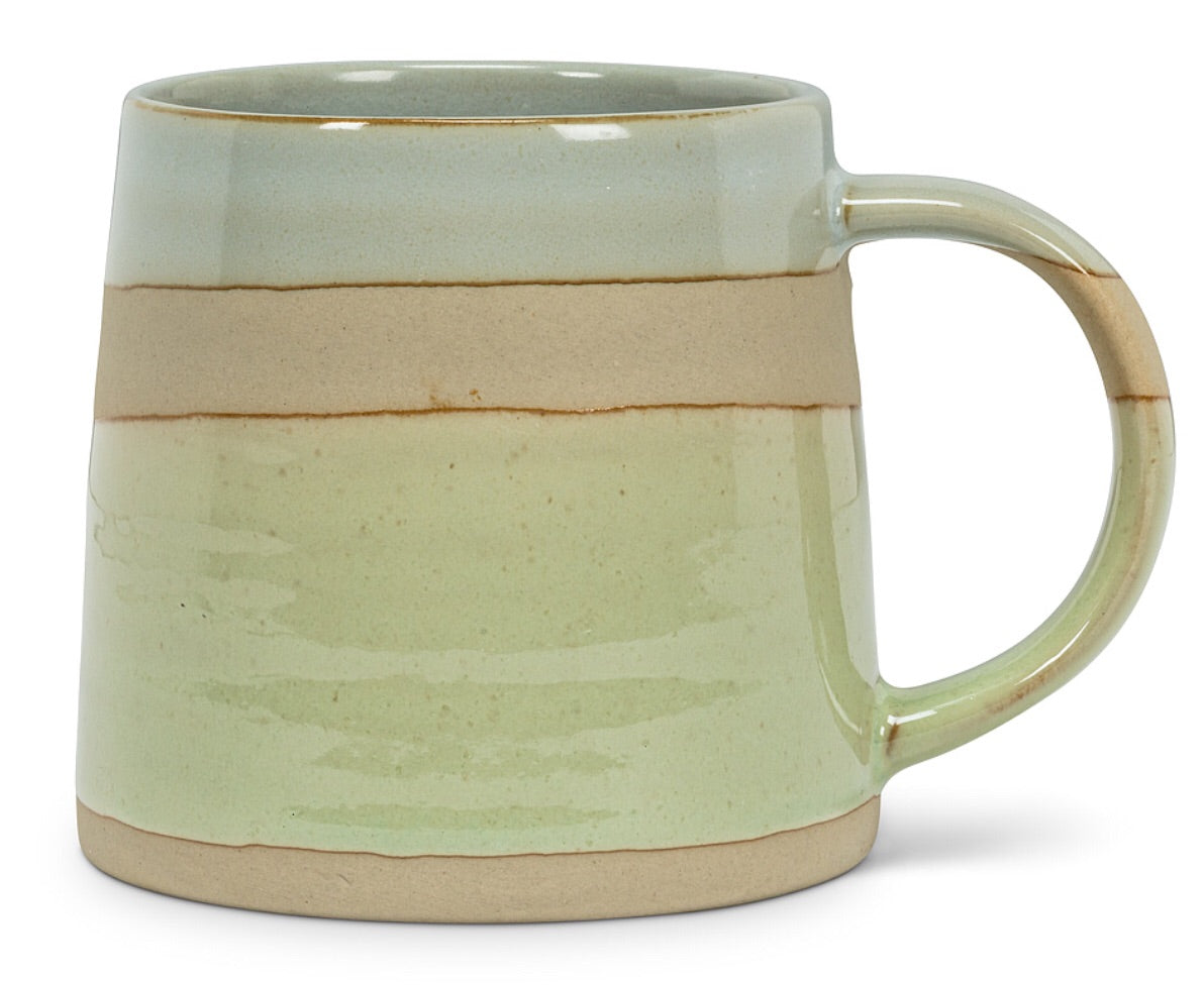 Pottery Rustic Style Mug - blue/green