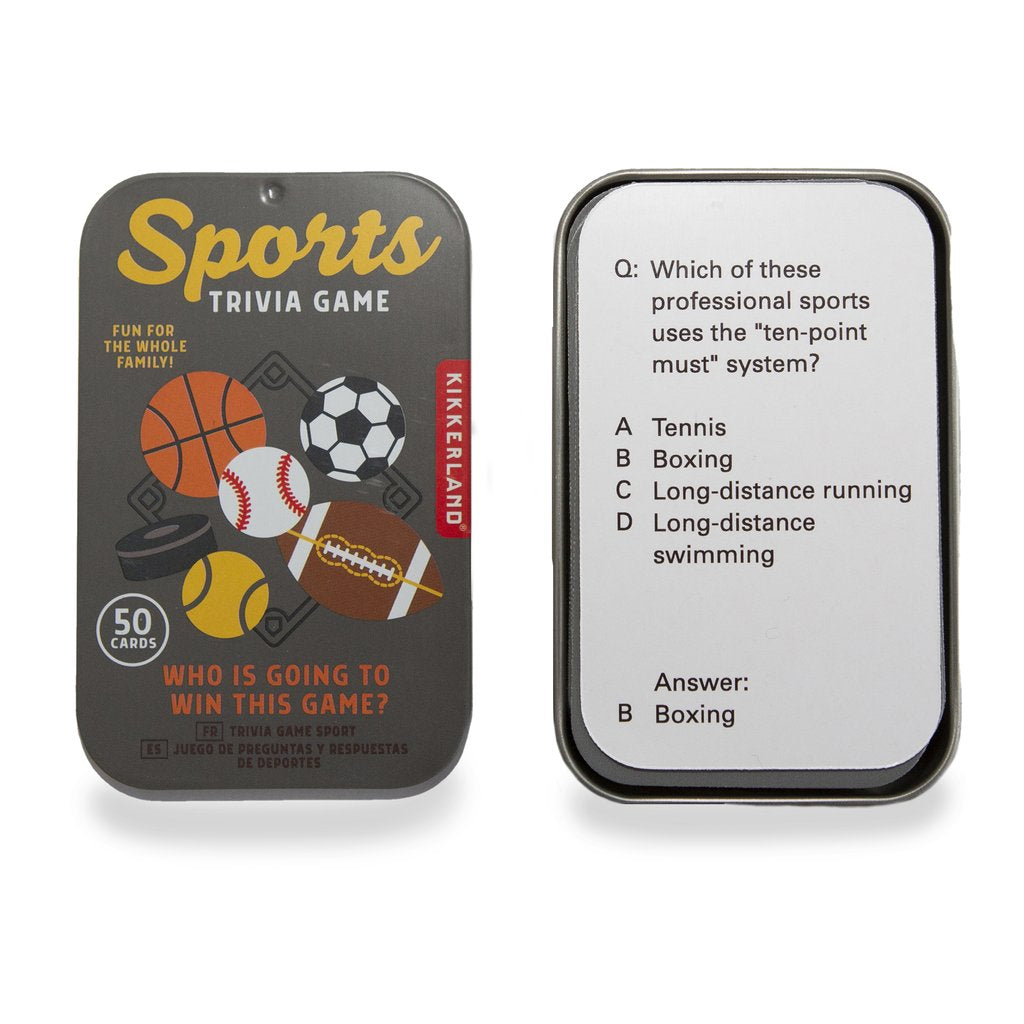 Sports Trivia Card Tin