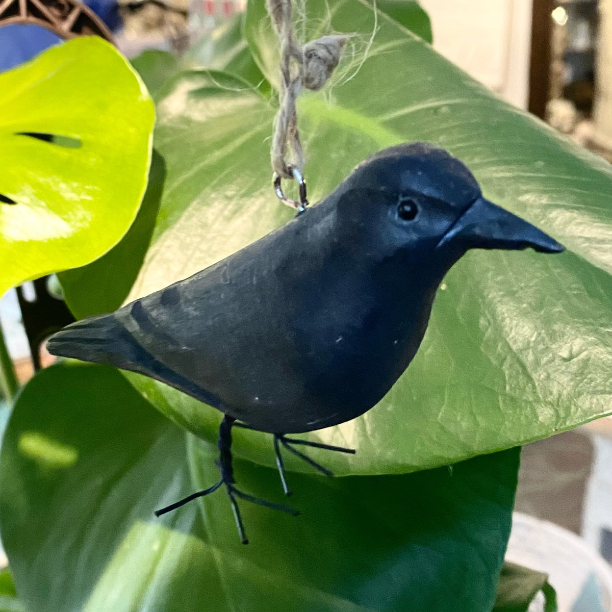 Wooden Crow Ornament
