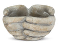 Concrete Cupping Hands Planter-5.5”W