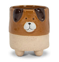 Brown Dog on Legs Planter